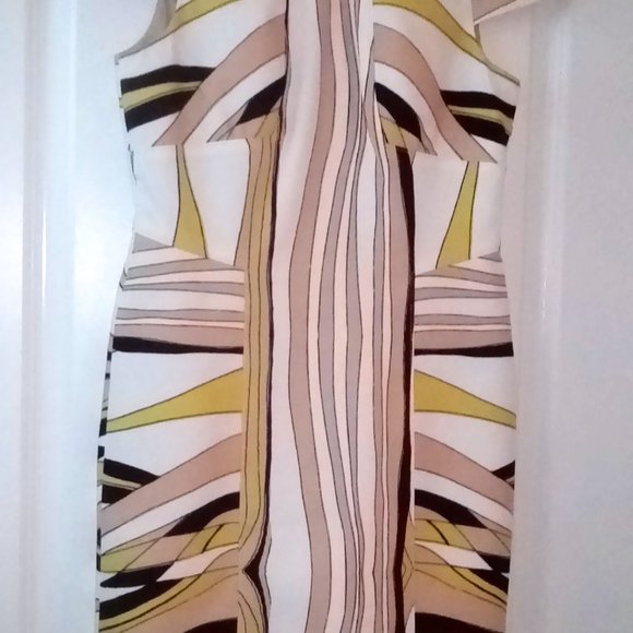 4.collective Multicolor Wave Cotton Cap Sleeve Cocktail Dress - Picture 4 of 10